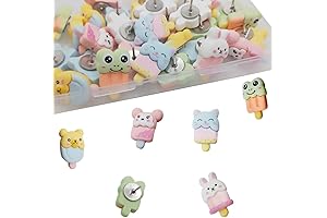 Cute Frog Push Pins: 30 Pcs Ice Cream Cone Animal Drawing Pins...