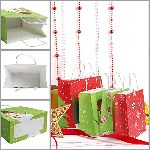 Belle-Vous-Christmas-Themed-Party-Paper-Gift-Bags-with-Handles-24-Pack-6-Large-6-Medium-and-12-Small-Size-Christmas-Theme-Printed-Goody-Bags-Festive-Xmas-Party-Bags-for-Treats-Presents-Gifts