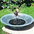 12.3" Solar Bird Bath Bowl,Metal Solar Bird Bath Fountains for Outdoors