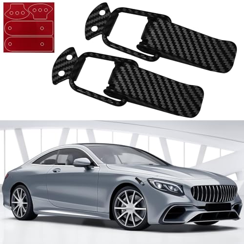 Image of Hirificing 2PCS Quick Release Bumper Clips Car Bumper Clips Repair Kit, Car Clips for Front Rear Bumper Fastener Kit, Carbon Fiber Auto Bumper Trunk Fender Security Hook Lock Clips Hasp Kit(Large)