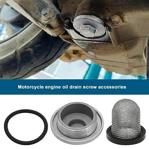 VGOL 2 Sätze Ölablassschrauben für Motorradmotoren Kompatibel mit GY6 50cc-150cc ATV Go Kart Moped Motorrad Roller Ölablassschraubensatz
