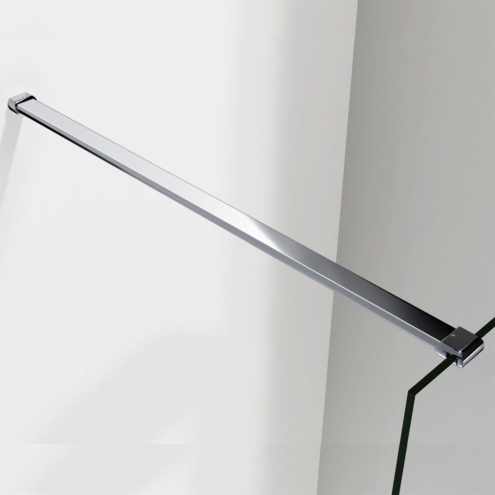 Barre de fixation en aluminium chromé 900mm pour douche et walk in, idéale pour les professionnels de la douche et des s