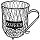 JEBELE Kaffeekapsel Organizer Kaffeekapselkorb mit großer Kapazität Lagerung Aufbewahrungskorb für 50 K Cups, Kaffee Pod Halter, Metall