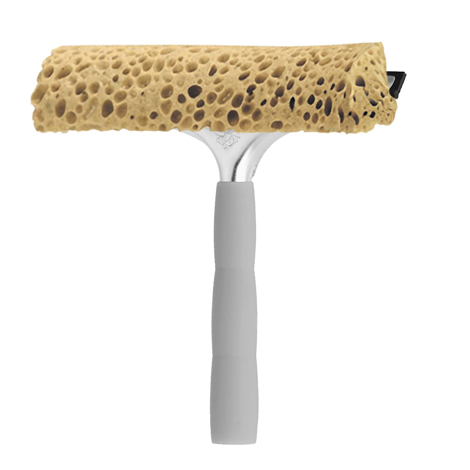 Apex Lavavetri con Spugna Extra-Resistente, Gomma e Struttura in Metallo – Impugnatura Ergonomica – Ideale per Auto e Vetri Esterni – Attacco Universale per Manici