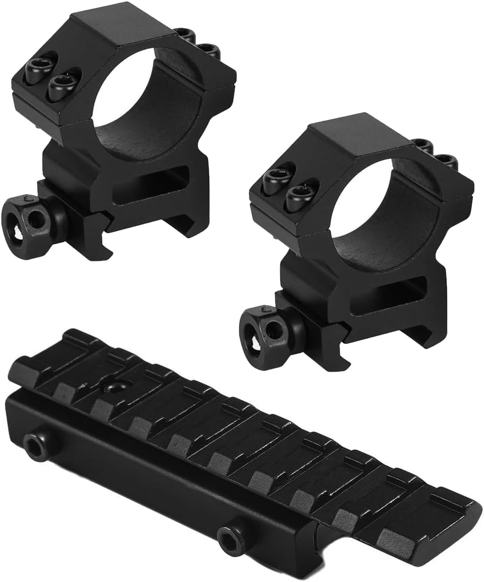 Optics Mounting Kit - Includes Dovetail Adapter Mount and Mid Height Profile 1" Scope Rings Fits Browning BL-22 Winchester 9422 CZ 512 Remington 22 Nylon 66 FIE CBC .22 Rifle