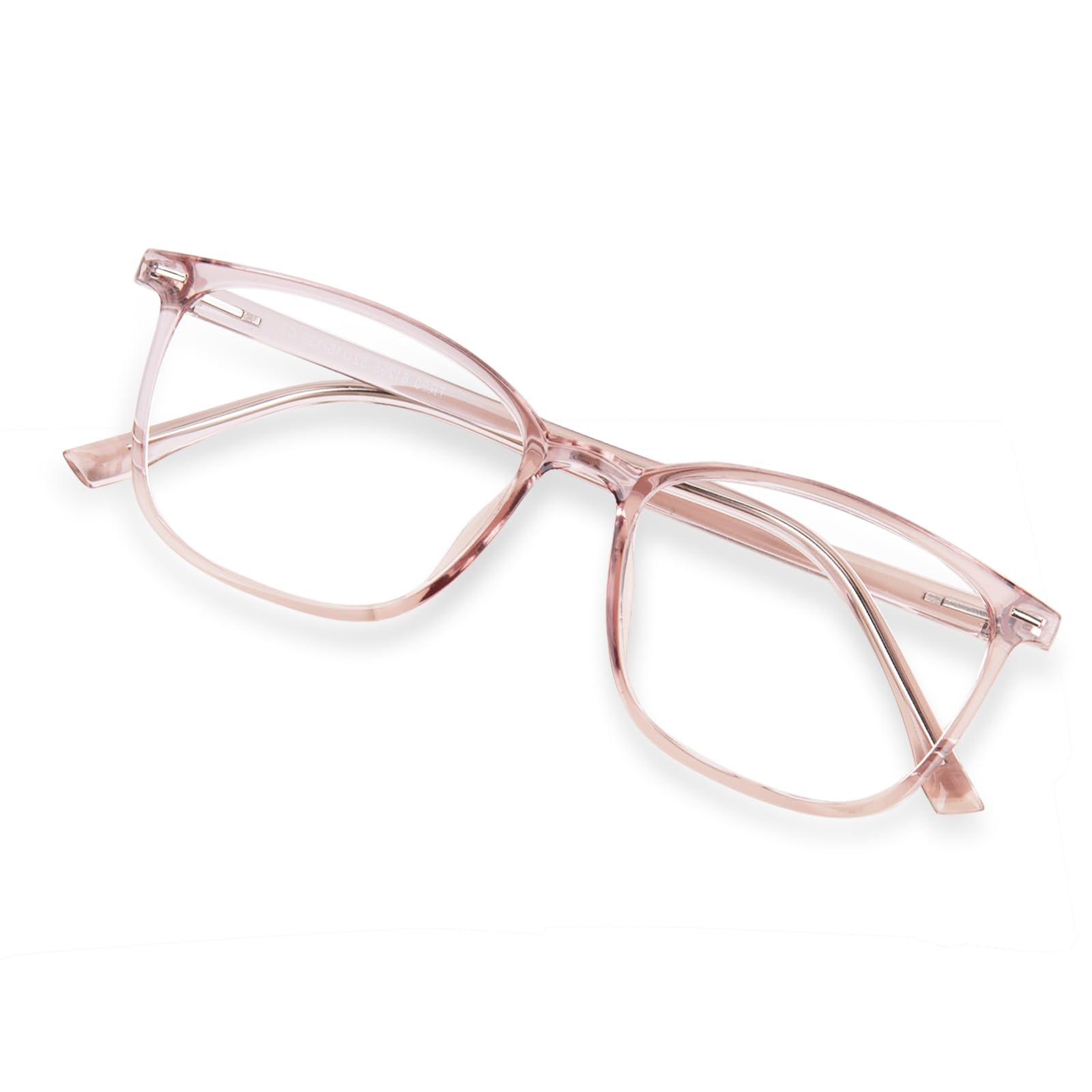 FONHCOO Blaulichtfilter Brille Damen TR90 Blue Light Blocking Glasses Blaulichtbrille ohne Sehstärke, Superleichte Anti-Müdigkeit Computerbrille Gaming Schutzbrille(Durchsichtig Hellbraun)