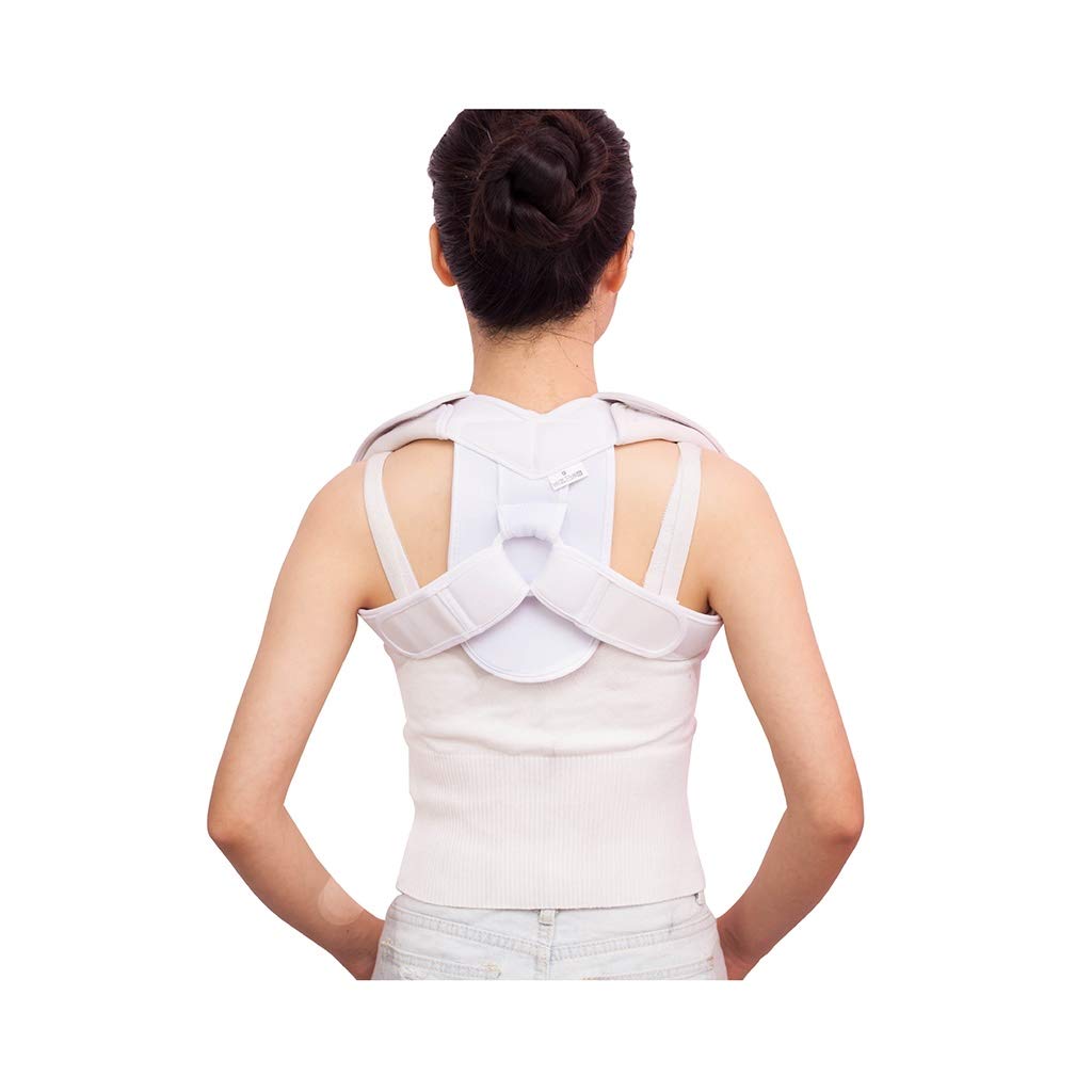 Correcteur de posture confortable forme 8 XJBTBA ajustable blanc pour tous