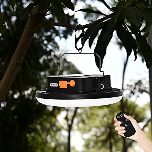 Image of IODOO 16500mAh 60W Rechargeable Camping Light with Remote 3000LM 2700 /4000 /6500K LED Camping Lantern Portable IP65 Waterproof Tent Lights Power Failur