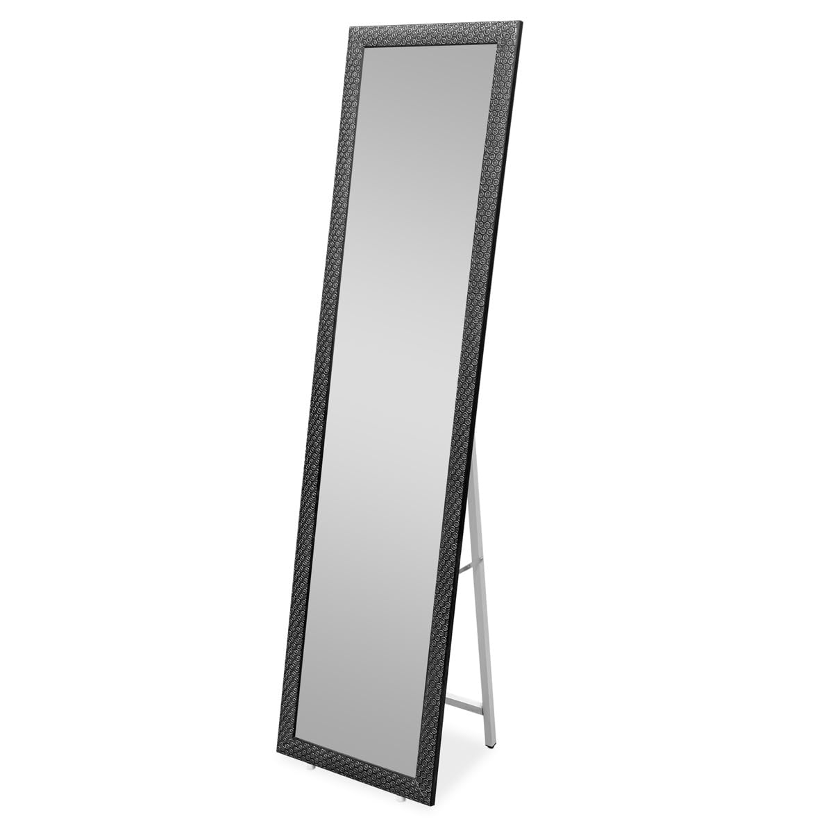 Matffy mattfy - Espejo Alto de Cuerpo Entero Rectangular de Pie, Modelo Denver, Decorativo, Práctico y Funcional, Medidas: 146 cm Alto x 38,3 cm Ancho x 28,5 cm Fondo