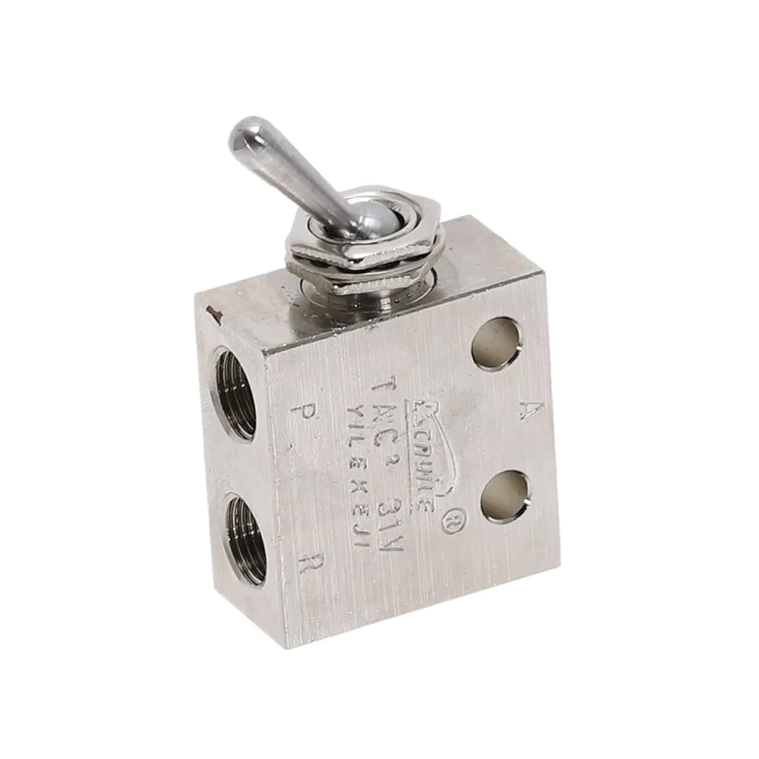 1/8" PSPP Threaded 2 Position 3 Way Air Pneumatic Knob Control ON Off Toggle Valve TAC2-31V(with 4mm Fitting)