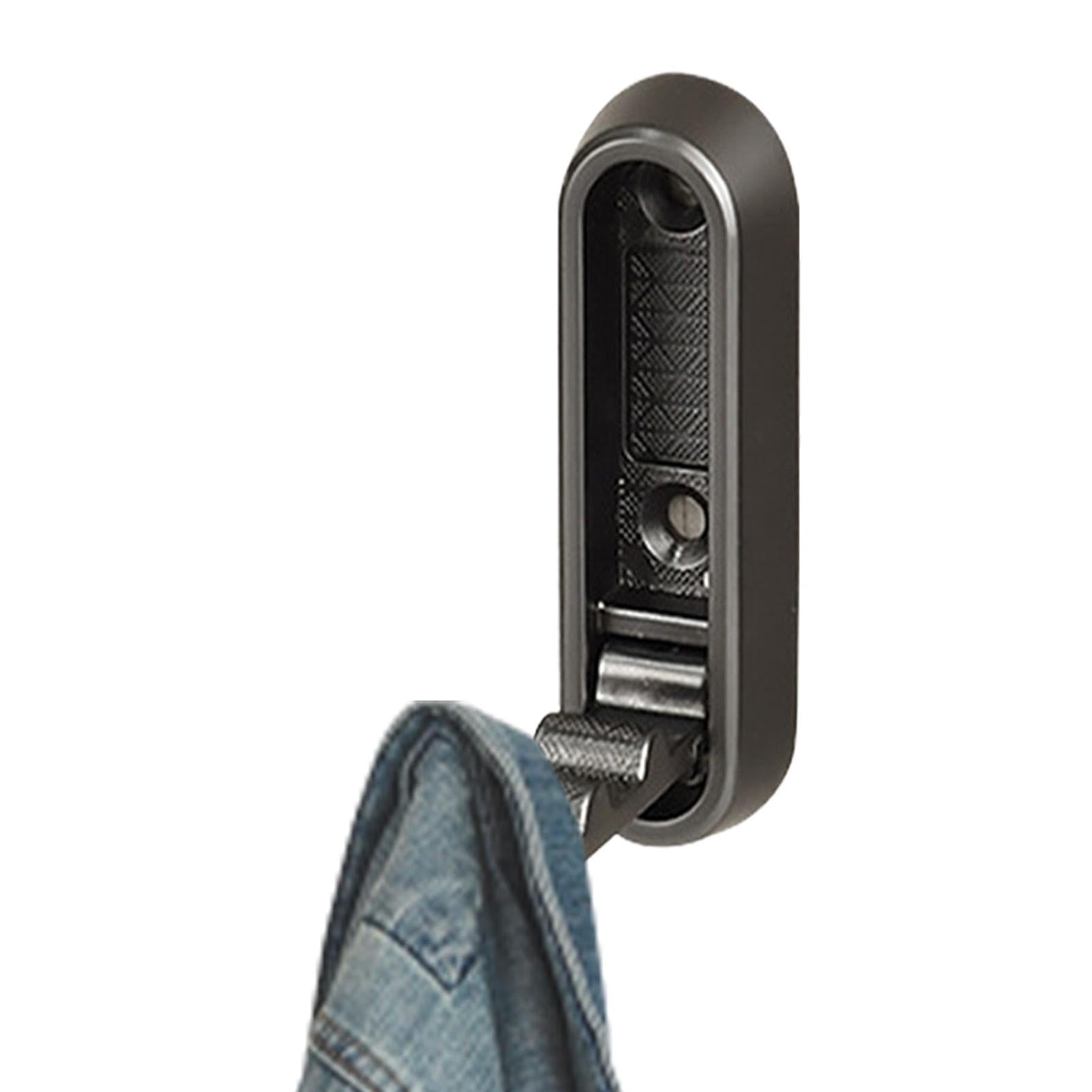Wdwdw Gray Coat Rack With Hooks Folding - Scarves Hangers Heavy Duty Wall Zinc Alloy Folding For Towel Hat Backpacks Scarves Headphone