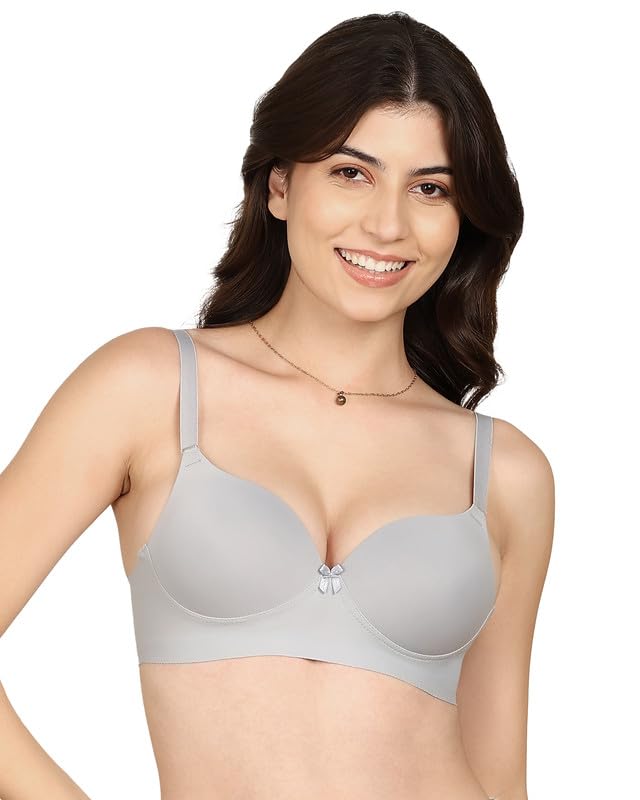komli Bonded Maximiser Bra | 3/4th Coverage | Wire-Free | Makes The Appearance 1 Cup Size Bigger | No Elastic at Bottom Band and Side Wings| Pack of 1 |-picture-37