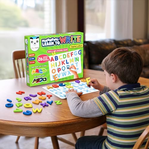 Image of Play Panda Learn to Write Capital Letter Magnetic Learning Board Game for Kids