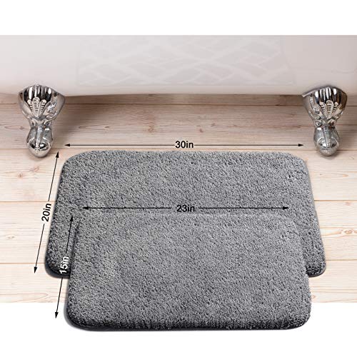 LIBWYS Badematte Rutschfester Badeteppich 2er Set - Flauschige Badematte und Badvorleger für Dusche, Badewanne und… – Bild 6