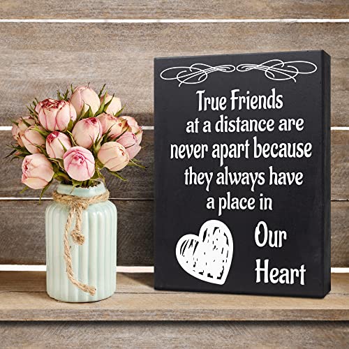 Jennygems Friend Gifts, Friends At A Distance Are Never Apart Wooden Sign, Going Away Gifts For Friends, Wall Hanging And Shelf Decor, Made In Usa #TOP4