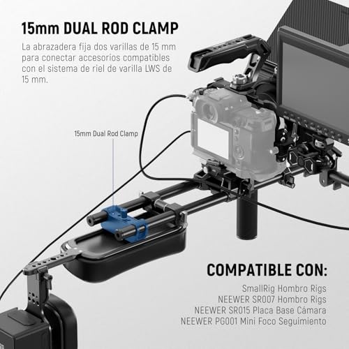 Soporte de Hombro de Cámara NEEWER con Resorte Autoajustable y Placa para Batería V-Mount 4