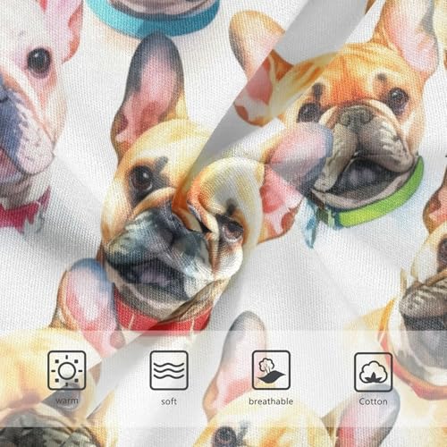 Joisal Girls Underwear Toddler 2t Cotton Panties for Girl Aesthetic Underpants Briefs Watercolor French Bulldog Face3