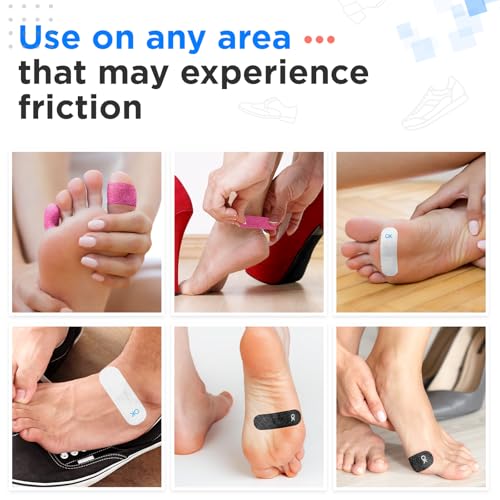 Image of OK TAPE Pre-Cut Blister Bandages for feet | Blister Prevention Tape for Feet, Fingers, Toes | 1.2in x 3.5in,White,100pcs