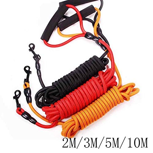 Correa de Perro Amárrelos 2M / 3M / 5M 10m de Largo for Perros/Nylon Lead Mascotas Alpinismo Cuerda Caminando al Aire Libre Correas de formación de la Cuerda Perros del cinturón de Seguridad