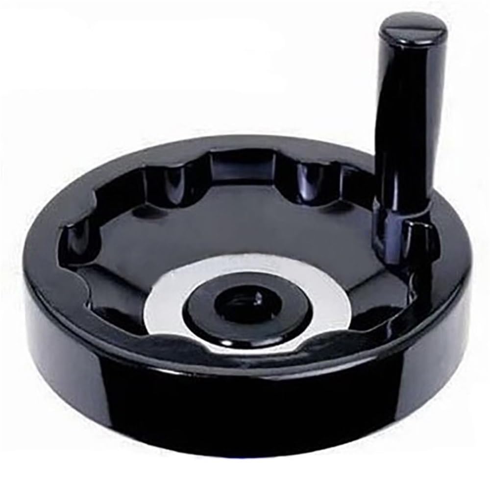 Shiketong Inner Corrugated Handwheel for Milling Machine - Durable Bakelite Ripple Hand Wheel with Foldable Handle - 1 Piece(100x12mm)