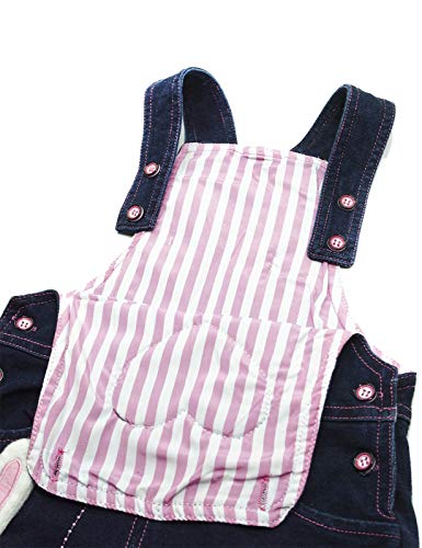 Image of Kidscool Space Baby Toddler Girls Soft Knitted Cotton Denim Cute Cartoon Overalls