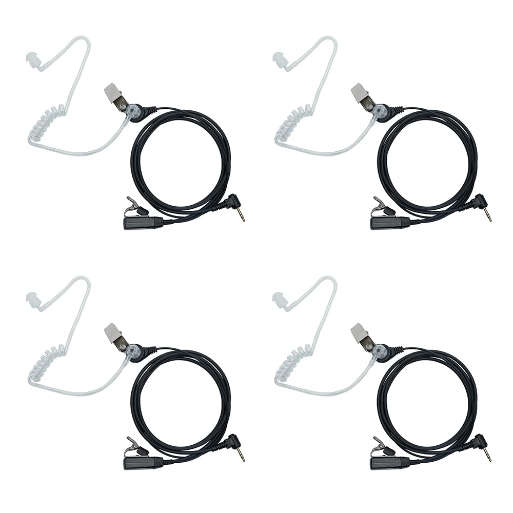 TDYU Walkie Talkie Headset with PTT Mic 1 Pin Covert Acoustic Tube Earpiece for Talkabout MH230R MR350R T200 T200TP T260 T260TP T460 T600 MT350R 2 Way