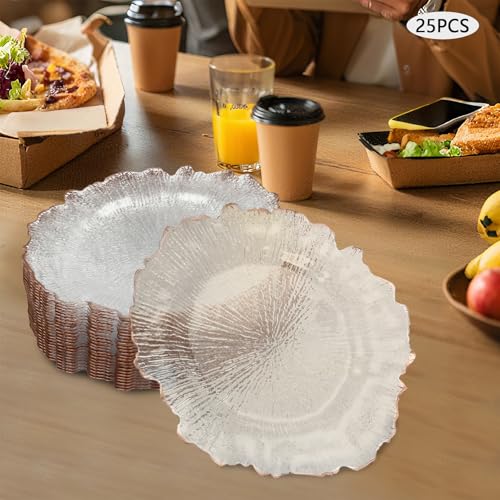 25 Platos Decorativos Rose Gold de 12.6 pulgadas miniatura 6