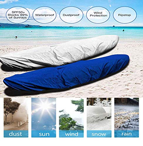 Housse de bateau kayak imperméable bleue bâche de remorque 3.1 à 3.5m - 4