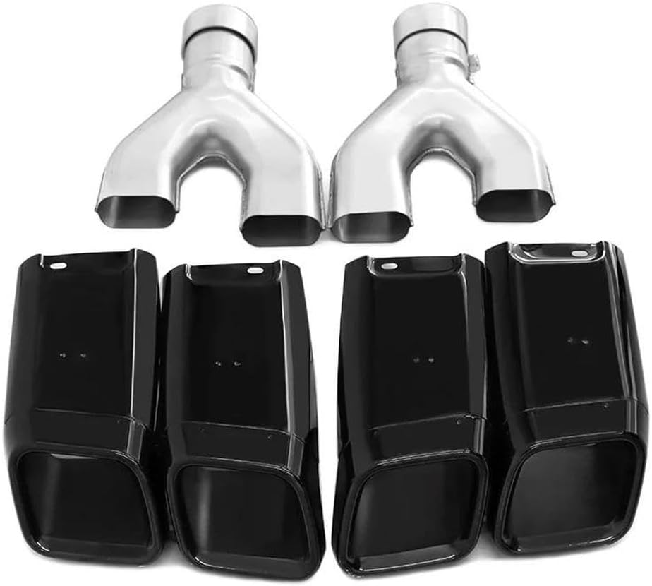 Spare Parts 2Pcs/lot Stainless Steel Quad Exhaust Tailpipes Tips For Range Rover L405 Autobiography Muffler Tip Nozzle Tailpipe(Black)