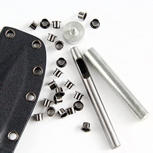 Tokiudeeir Kydex Hole Punch Tool Kit with 50 Gunmetal Eyelets (6mm) for DIY Kydex Sheath, Photo Color - Image 3