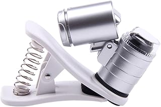 VILLCASE Microscope Magnify Glass 1pc Magnifying Glass Mini Jewelry Loupes Pocket Magnifying Glass 60x Illuminated Jewelry Loupe 60x Jewelry Phone Magnifier Acrylic Silver Diamond