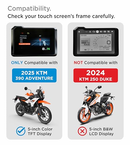 Image of Spartan Shield Digital Meter Screen Guard For NEW 2026 KTM DUKE 250 / 200 / 390 || 5 INCH COLOR TFT Instrument Display Protector || Anti Scratch || Water Resistant || Duke250 Duke390 Duke200 Bike Accessories 2024 [NOT FOR BLACK & WHITE Speedo ] [Not Tempered Glass] (390 ADV [5 inch Color TFT])