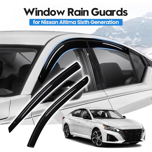 Image of Altima Rain Guard - Window Visors for Nissan Altima 2019-2025 2026, Out-Channel Side Window Rain Guards for Altima Accessories, 4PCS, Black, Car Accessories