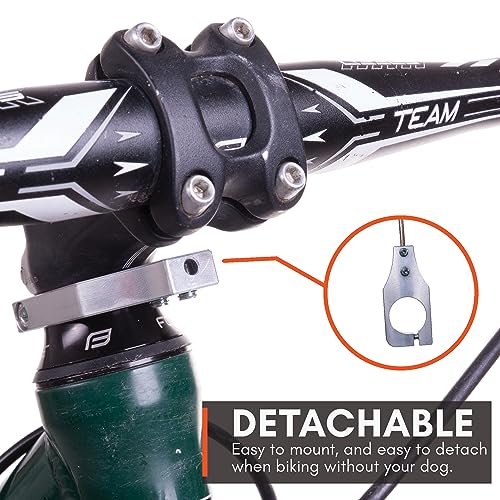 Non-stop dogwear Bike Antenna Dog Bike Attachment, Hands Free Bicycle Dog Exerciser for Safety, Bikejoring Equipment.