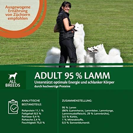 Nassfutter Hund getreidefrei Wellness Core 95 % Lamm und Kürbis