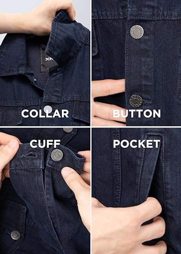 Image of X RAY Boys & Kids Denim Jean Jacket, 100% Cotton & Cotton Flex Washed Fall Outerwear Trucker Casual Jacket for Boys