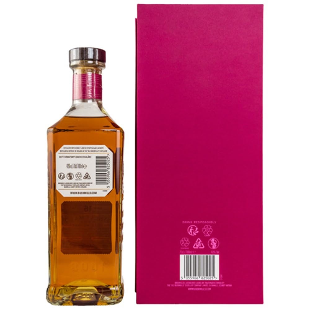 Bushmills 16 Jahre irischer Single Malt Whiskey 0,7L mit 8 Edelschokoladen