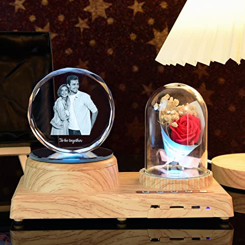 La Mejor Recopilación de Grabados e impresiones sobre vidrio los 10 mejores. 44 Impresión de cristal redondo con tu foto Marcos de fotos personalizados de cristal 3D personalizados para bodas, cumpleaños, día de San Valentín, aniversario de la madre y el...