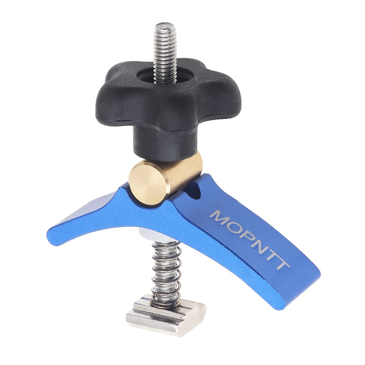 CLAHJQX Track Hold Down Clamp, Pressing Fixture T Track Chute Aluminum Alloy Woodworking Platen, Blue