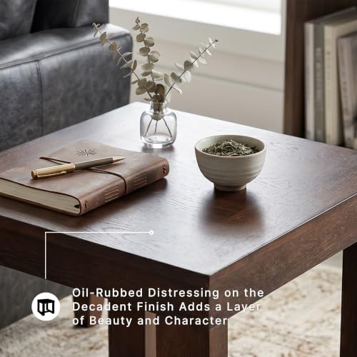 Image of Signature Design by Ashley Watson Classic Oversized Square End Table, Dark Brown