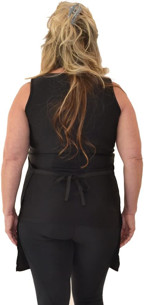 Ladybird Line 182 Lightweight Sassy Stylist Rhinestone Detail Water, Bleach and Hair Resistant Apron for Hair Stylists and Pet Groomers, Lightweight and 2 Front Pockets