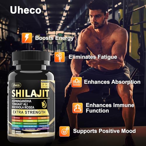 19-in-1 Shilajit Capsules for Men & Women, 90 Count | Energy Boost & Immune Support, 85+ Trace Minerals, 60% Fulvic Acid, Gluten Free, Non-GMO, Vegan, Natural Mineral Supplement - Image 6
