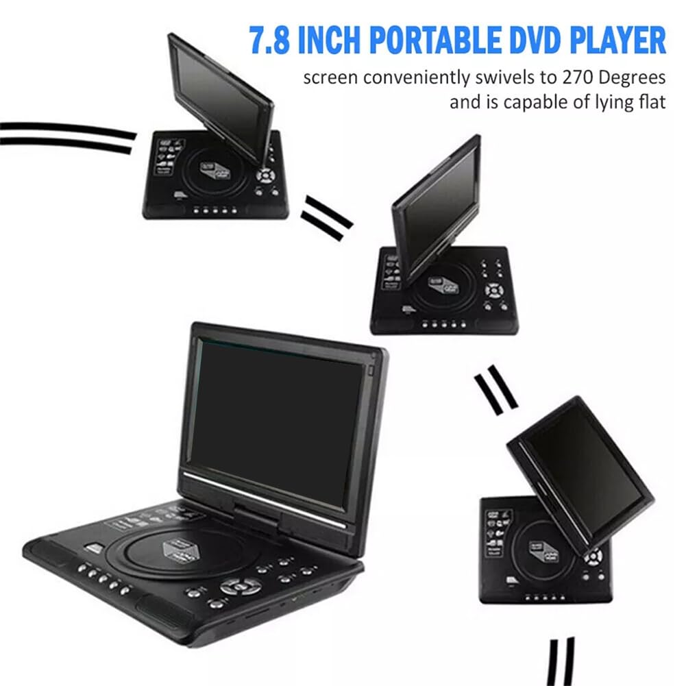 Reproductor de Discos EVD de 7,8 Pulgadas, Minireproductor Digital de Escritorio para TV, Minireproductor de CD, Audio para el Hogar, Enchufe de la UE
