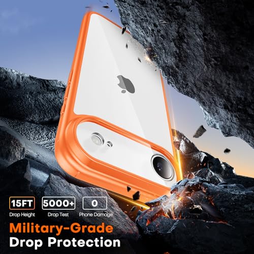 Image of TAURI for iPhone Air Case, with Screen Protector, Orang
