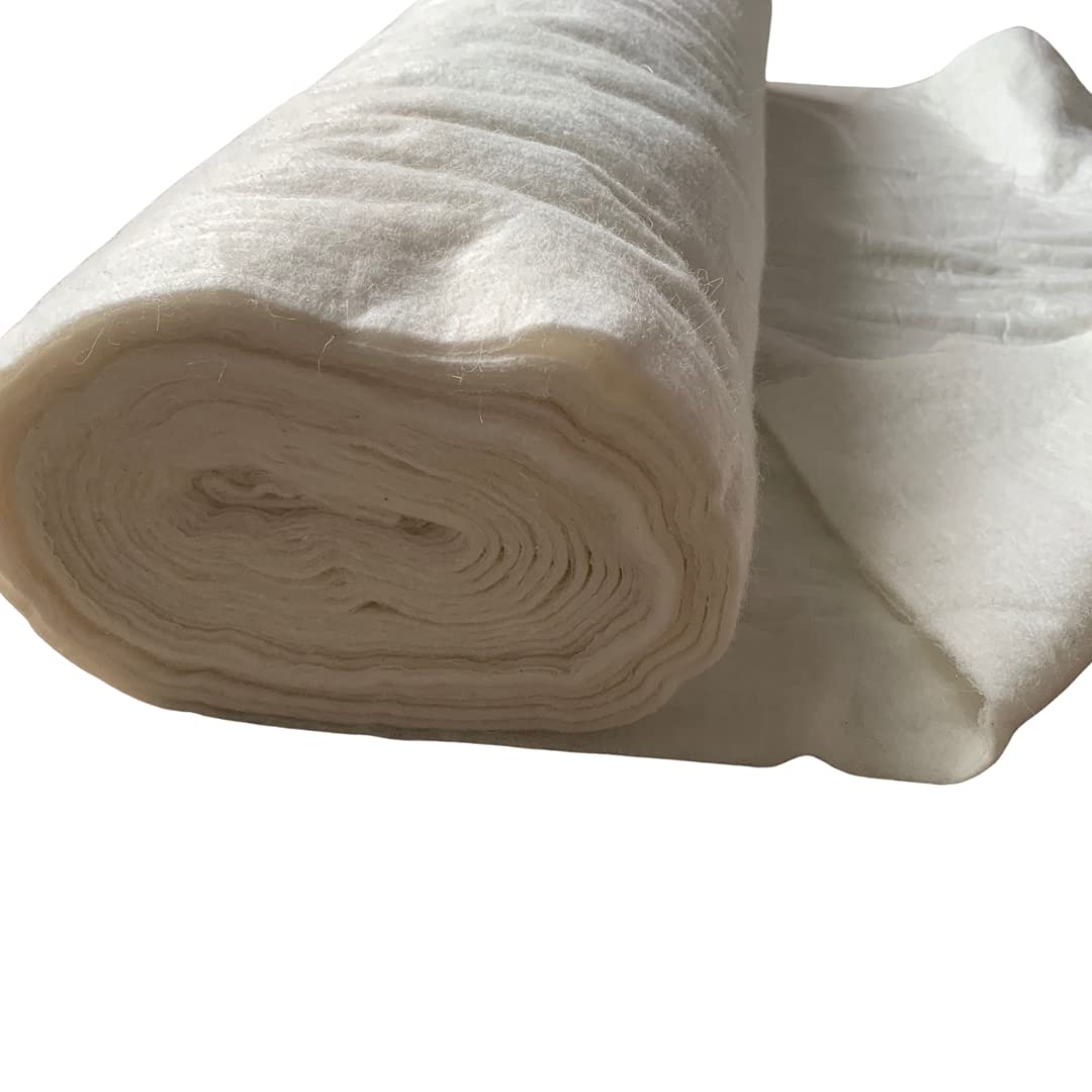 Masta Upholstery 2 Metre - 35" / 90Cm Cotton Batting With Scrim By Traditional Style Skin Wadding Fr Viscose - 2M