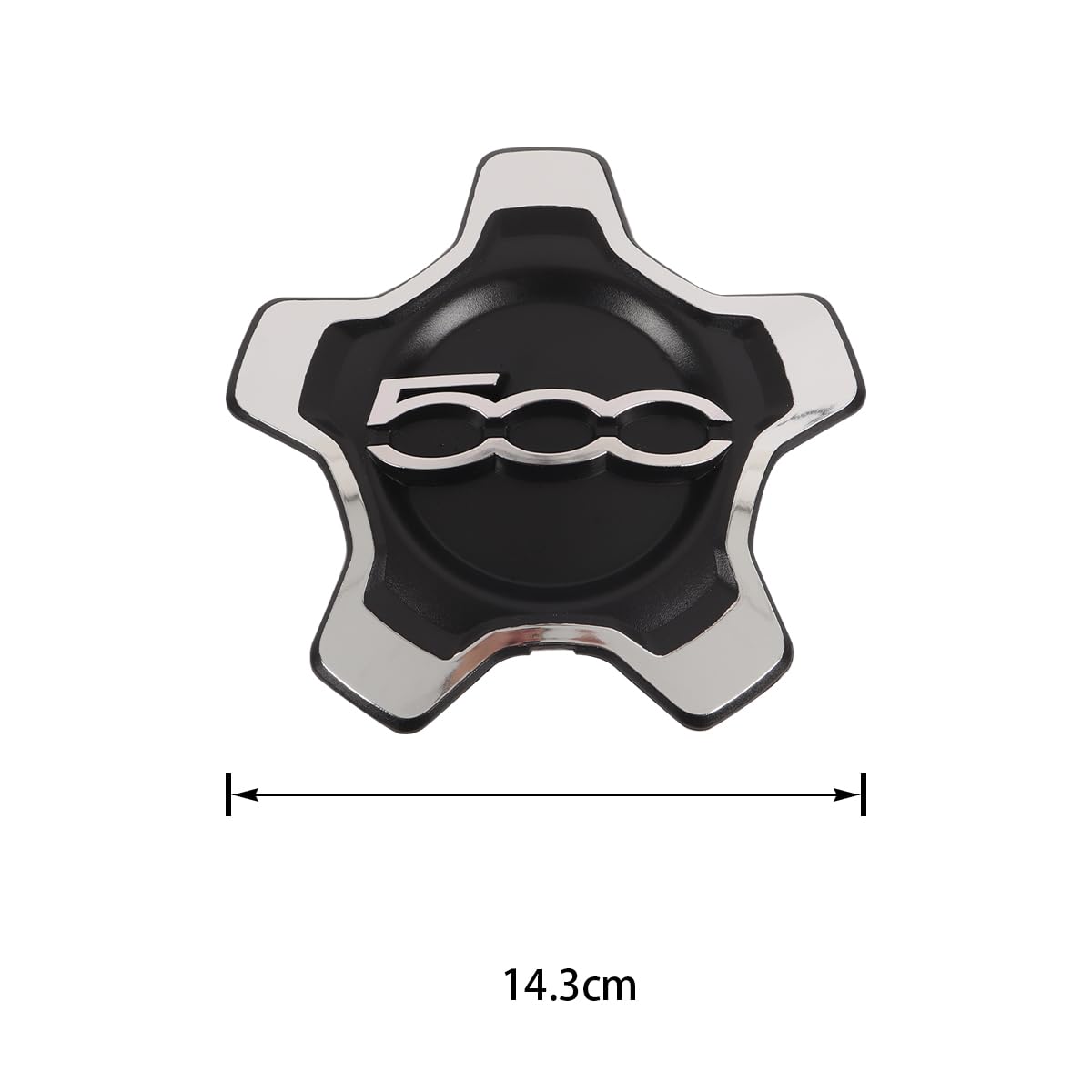 Coprimozzo Ruota Compatibile Con 500X 2016-2022 Sostituisce 735668196 735626312 735626311 (cornice Argento)
