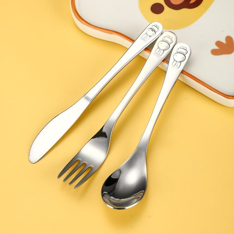 Silverware Flatware Set, 3/12/18/24/30/36 Pieces Creative Mixing Spoons 304 Stainless Steel Household Spoons Dessert Cake Forks Fruit Forks Tableware(18 Pieces)