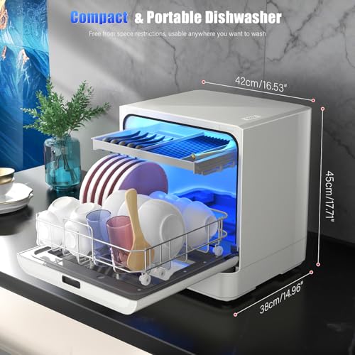 Lave-vaisselle automatique compact de comptoir avec réservoir intégré - 4