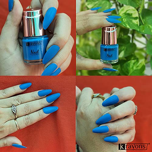 Image of Krayons Crazy Gel Nail Enamel, Waterproof, Longlasting, 8ml Each, Multicolor, Pack of 3 (Neon Orange, Neon Yellow, Blue Eyed Girl)
