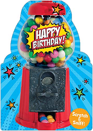 Paper House Bubble Gum Machine Scratch and Sniff Birthday Card for Kids
